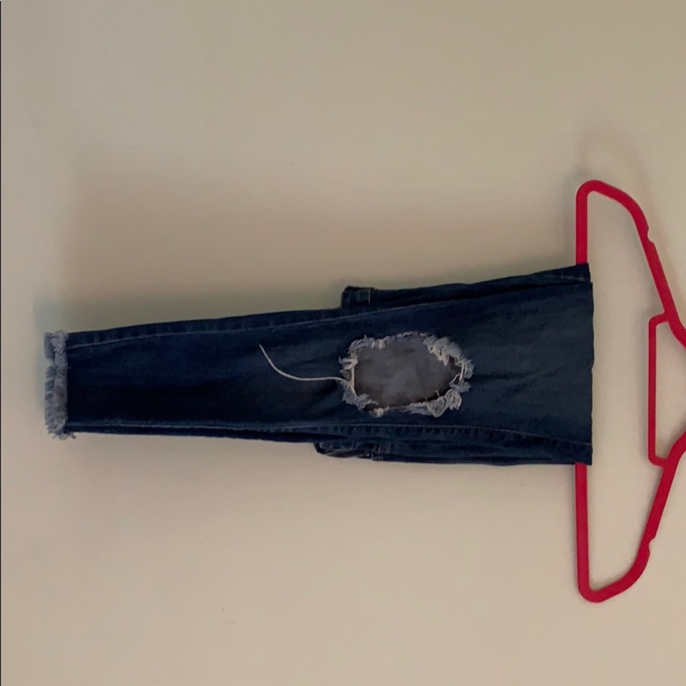 Ripped and Frayed Bottom Jeans